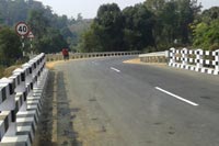 Bridge Painting on RCC Railing, Crash Barrier & Sign Boards at KM 104+730