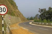 View of Sign Boards, Breast Wall, Guard Wall & Road Marking at KM 127+400